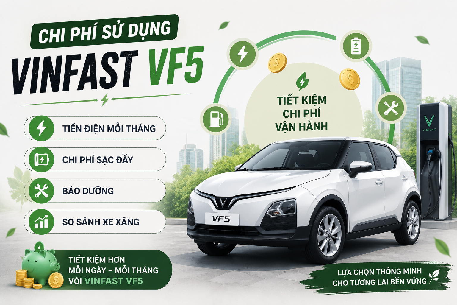 Chi phí sử dụng xe VinFast VF 5