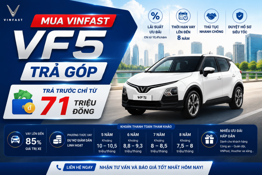 Mua VinFast VF 5 trả góp