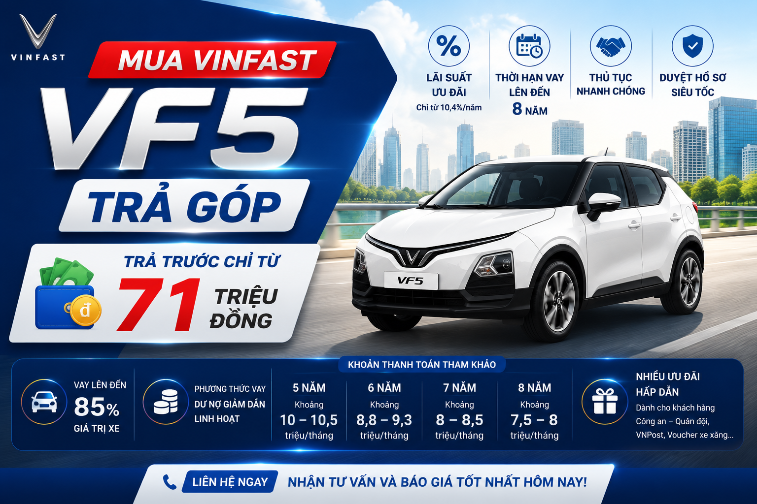 Mua VinFast VF 5 trả góp