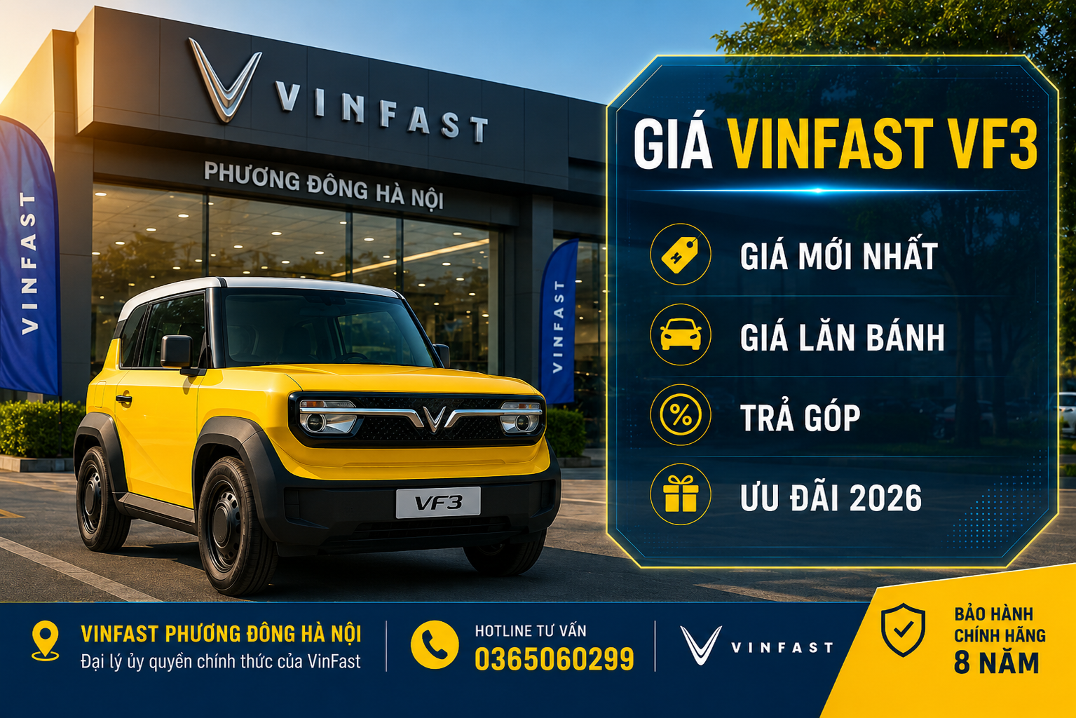 Giá xe Vinfast VF3 mới nhất 2026