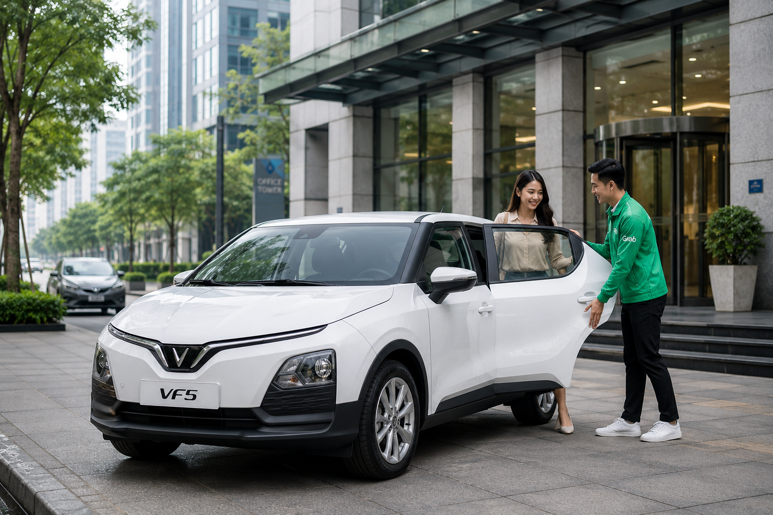 VinFast VF 5 chạy dịch vụ đón khách