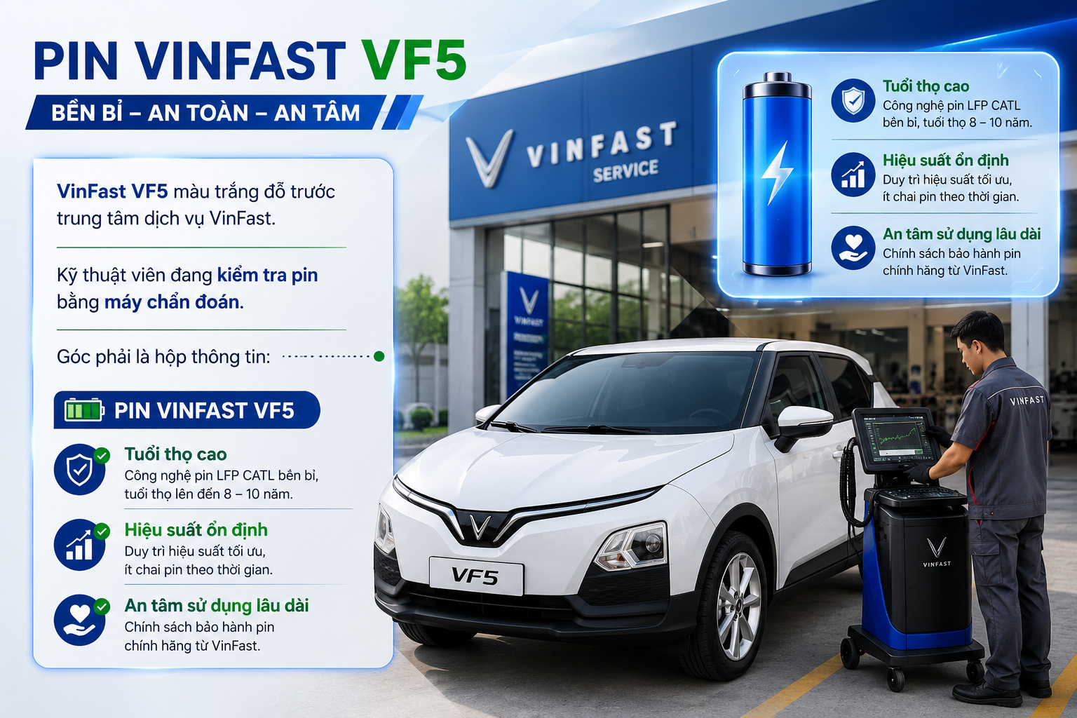 Độ bền của Pin vinfast VF 5