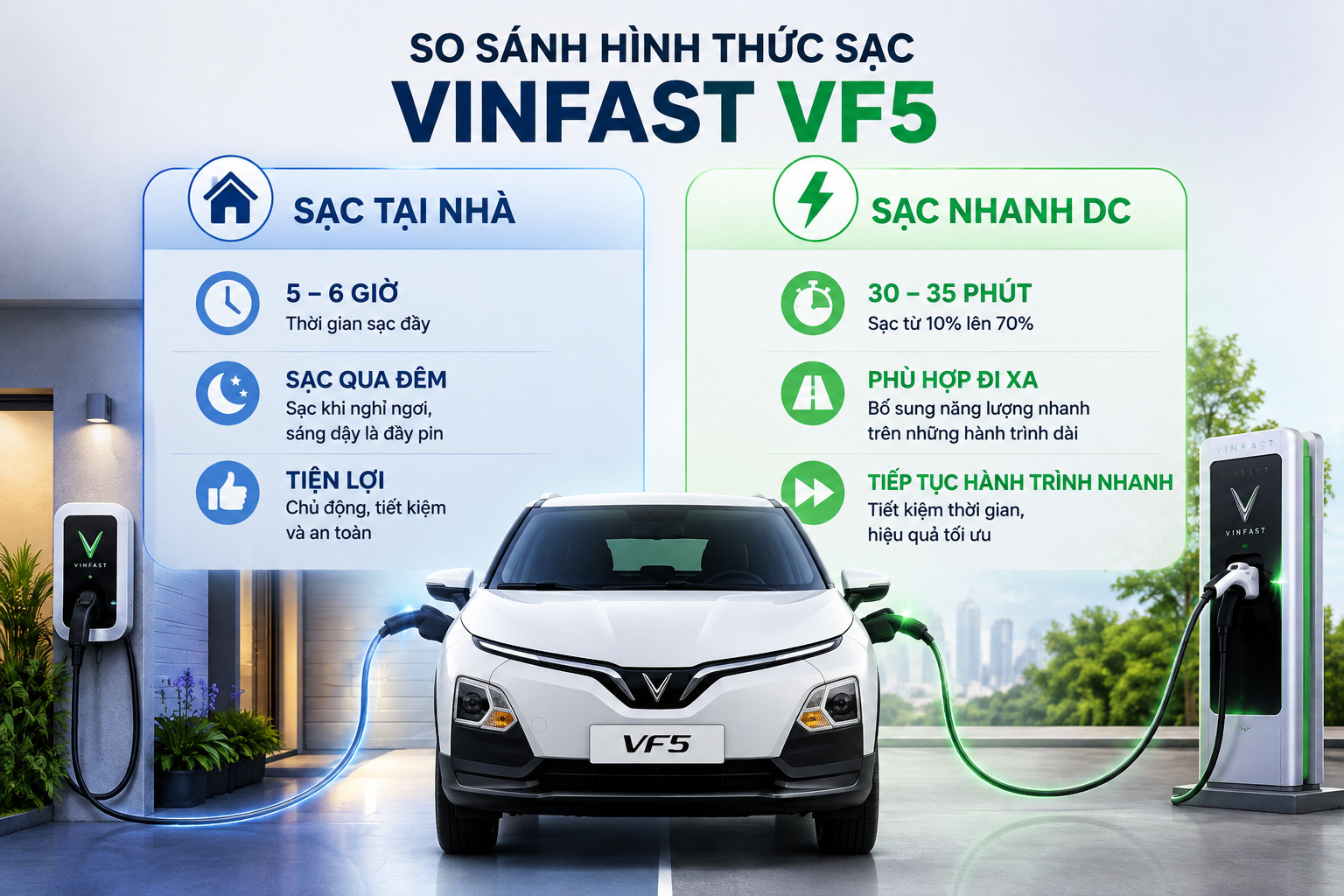 Thời gian sạc VinFast VF 5